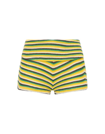 ELLI - LEMONADE Crochet Stripe Short image 1