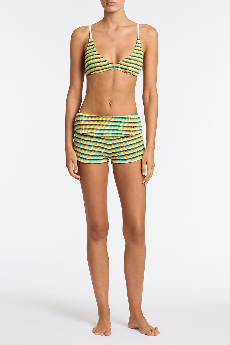 ELLI - LEMONADE Crochet Stripe Short image 2